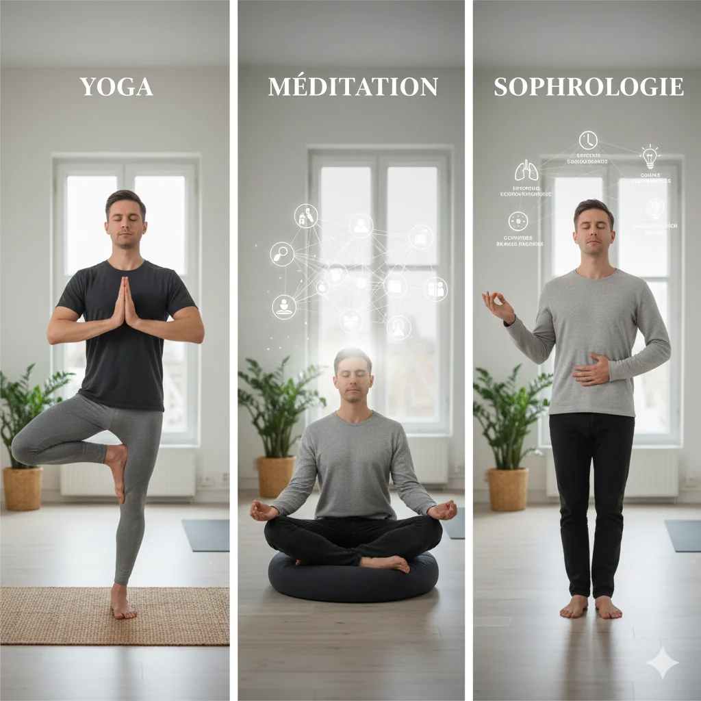 Sophrologie, Méditation, Yoga : quelles différences ?